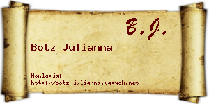 Botz Julianna névjegykártya